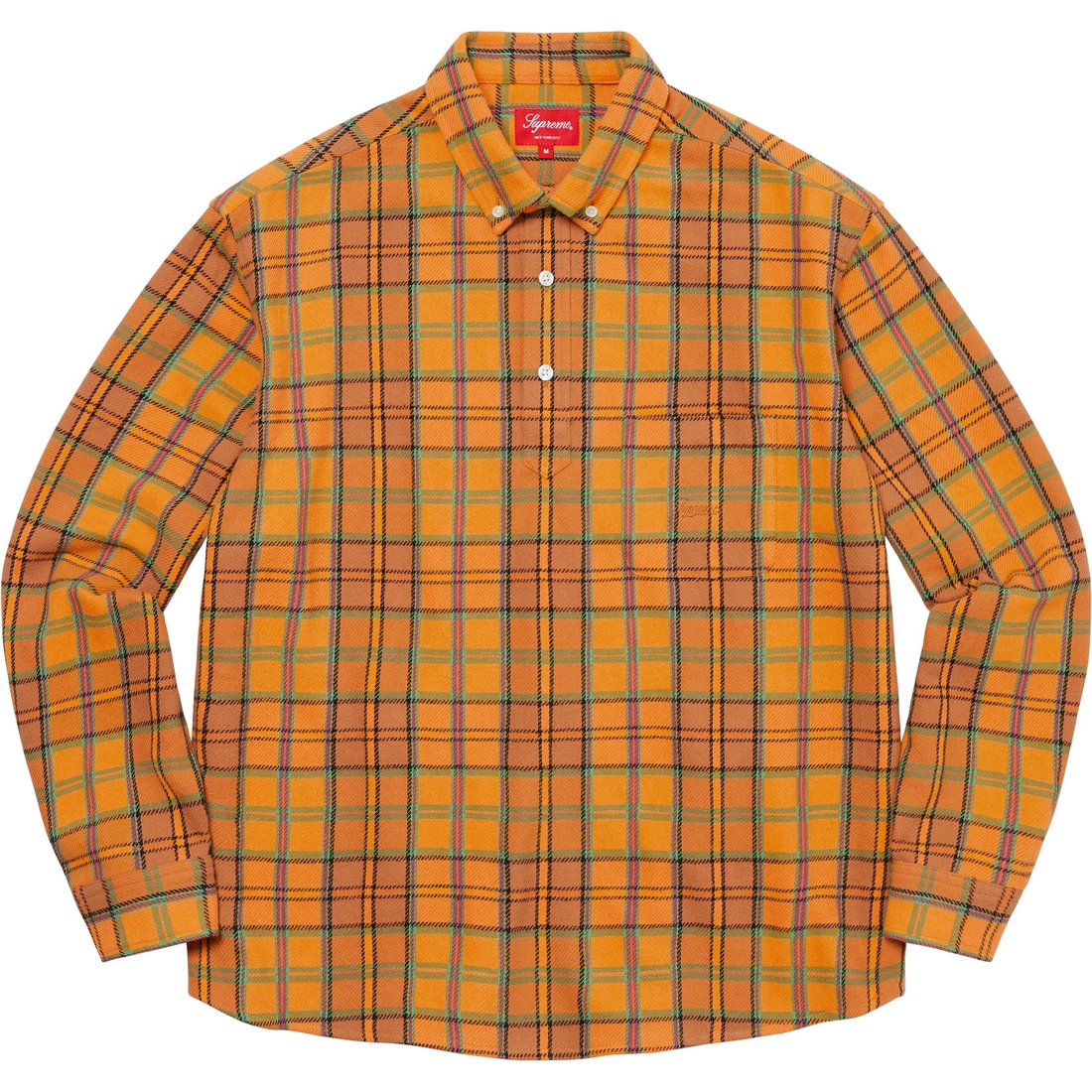 Details on Pullover Plaid Flannel Shirt Gold from spring summer
                                                    2023 (Price is $128)