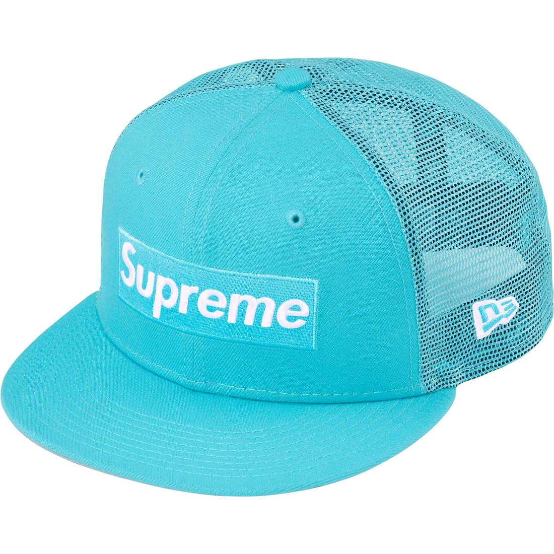 Details on Box Logo Mesh Back New Era Blue from spring summer
                                                    2023 (Price is $50)