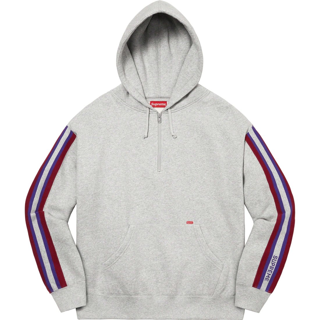 Details on Half Zip Hooded Sweatshirt Heather Grey from spring summer
                                                    2023 (Price is $158)