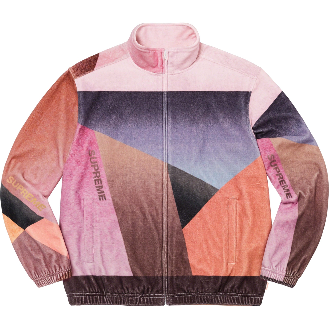 Details on Geo Velour Track Jacket Pink from spring summer
                                                    2023 (Price is $158)