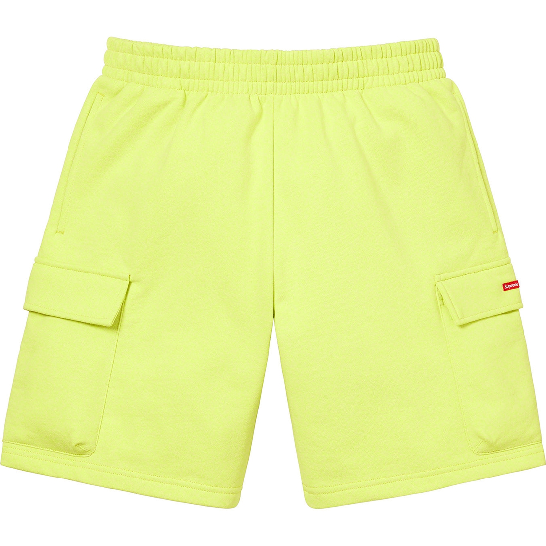 Details on Small Box Baggy Cargo Sweatshort Lime from spring summer 2023 (Price is $128)