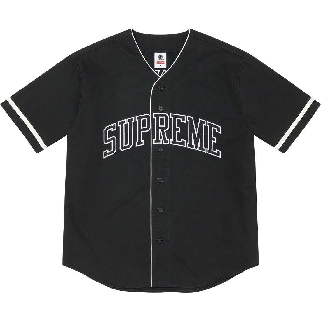 Details on Supreme Timberland Baseball Jersey Black from spring summer 2023 (Price is $138)