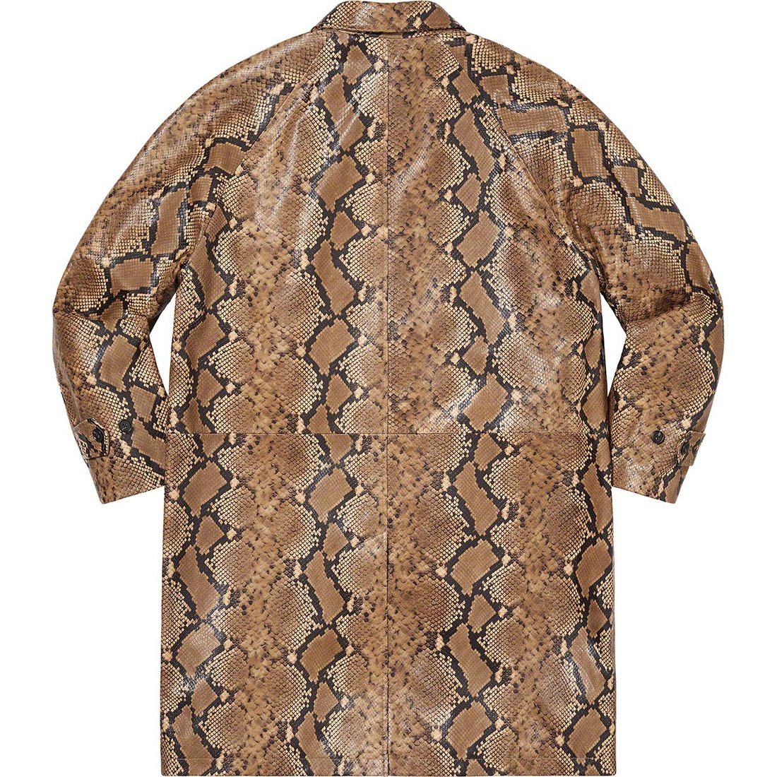 Details on Leather Snake Trench Coat Brown from spring summer
                                                    2023 (Price is $1198)