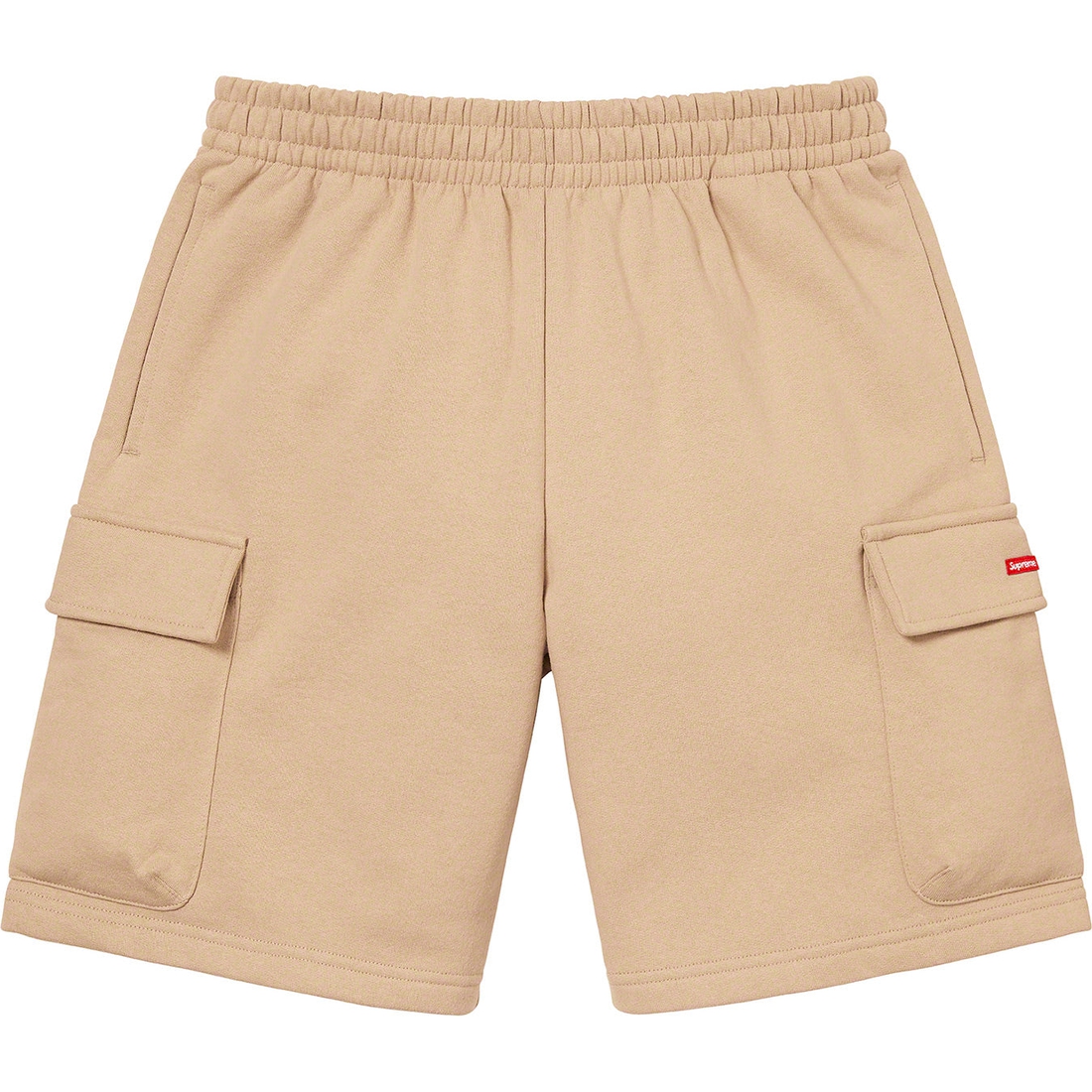 Details on Small Box Baggy Cargo Sweatshort Tan from spring summer 2023 (Price is $128)