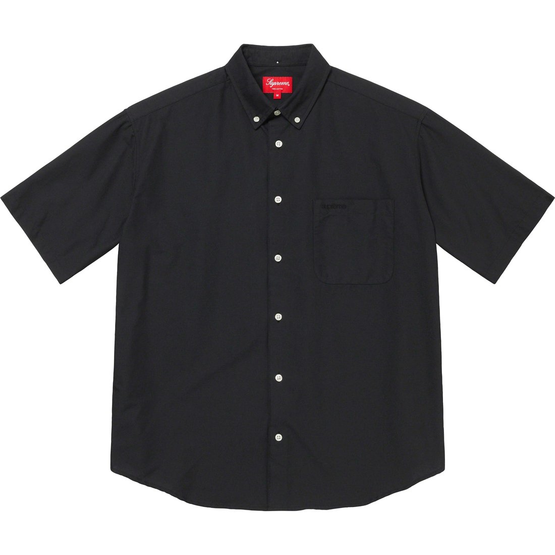 Details on Loose Fit S S Oxford Shirt Black from spring summer 2023 (Price is $128)
