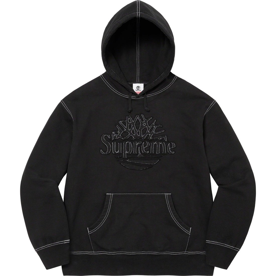 Details on Supreme Timberland Hooded Sweatshirt Black from spring summer
                                                    2023 (Price is $158)