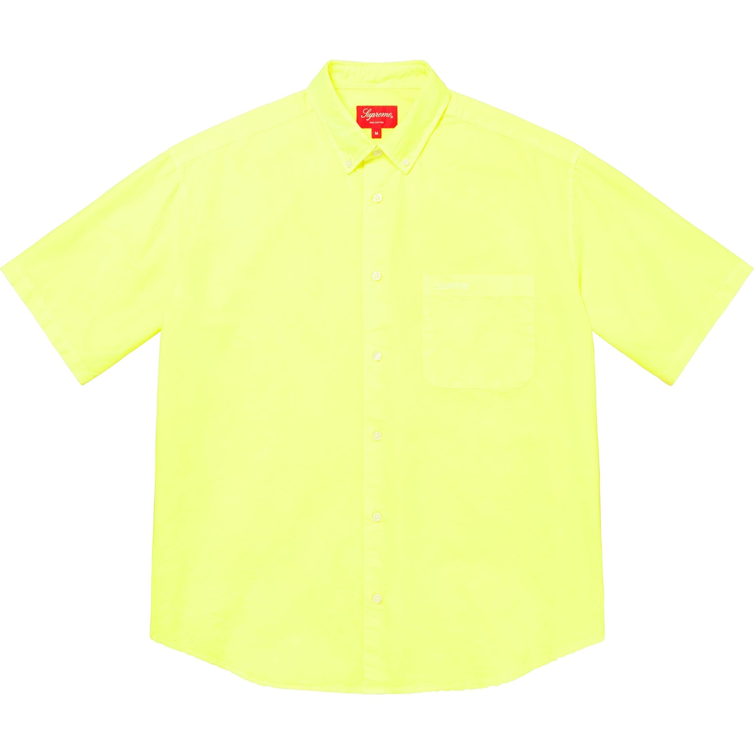 Details on Loose Fit S S Oxford Shirt Bright Green from spring summer
                                                    2023 (Price is $128)