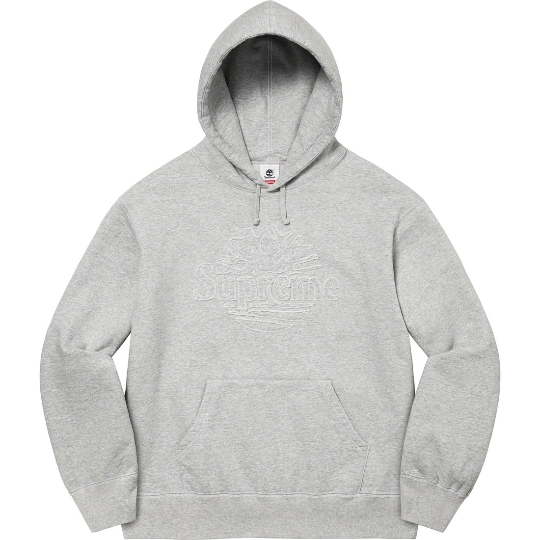 Details on Supreme Timberland Hooded Sweatshirt Heather Grey from spring summer
                                                    2023 (Price is $158)