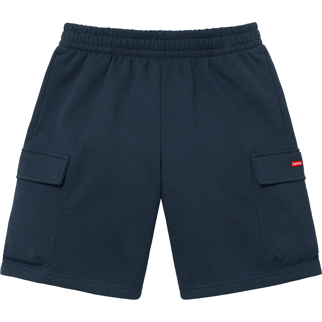 Details on Small Box Baggy Cargo Sweatshort Navy from spring summer 2023 (Price is $128)
