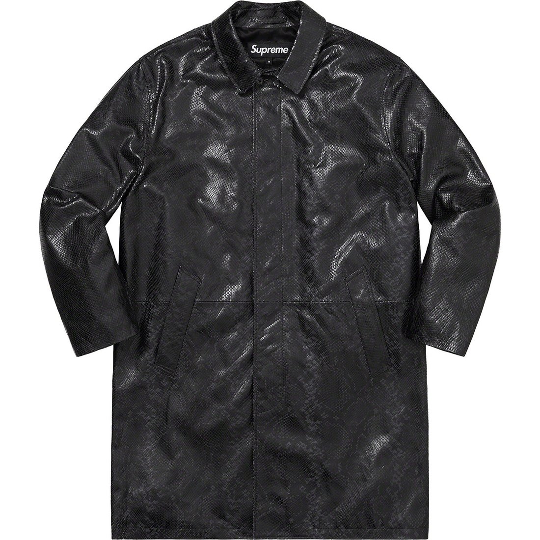 Details on Leather Snake Trench Coat Black from spring summer
                                                    2023 (Price is $1198)