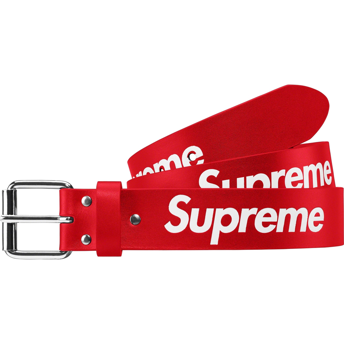 Details on Repeat Leather Belt Red from spring summer
                                                    2023 (Price is $148)