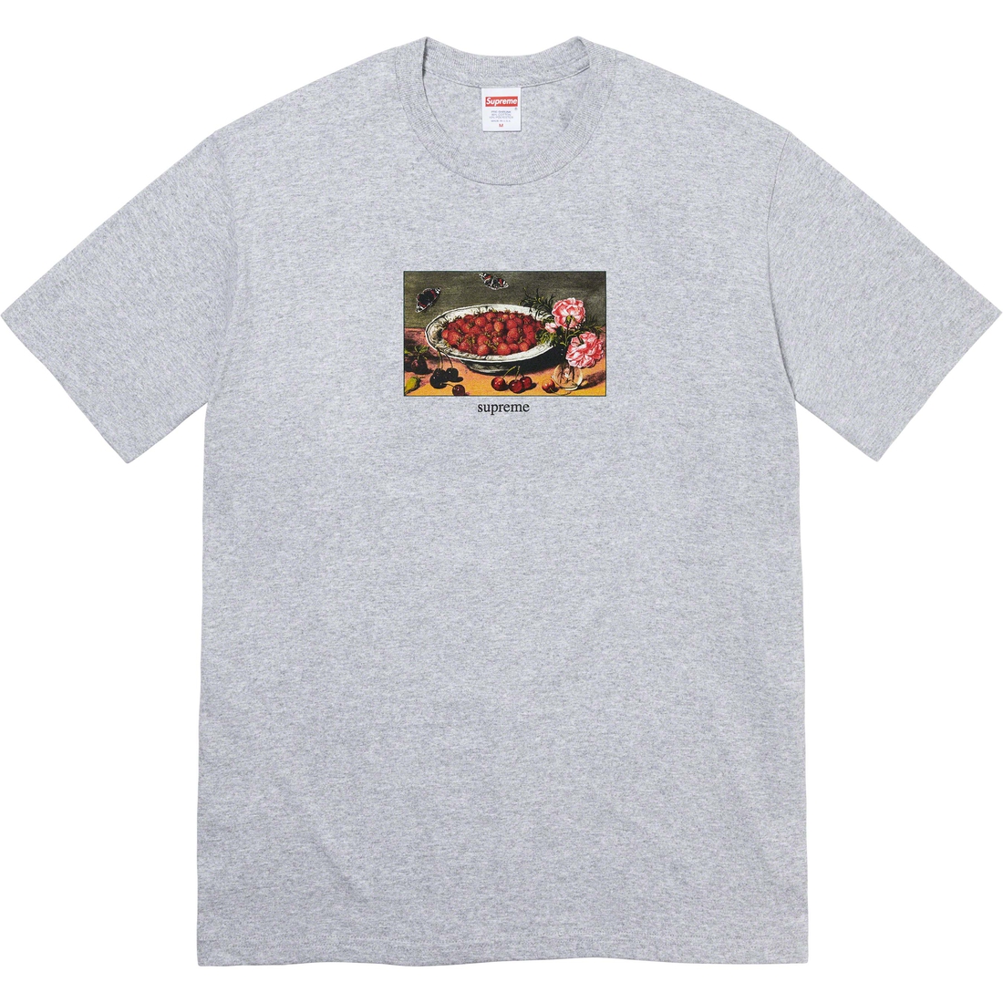 Details on Strawberries Tee Heather Grey from spring summer
                                                    2023 (Price is $40)