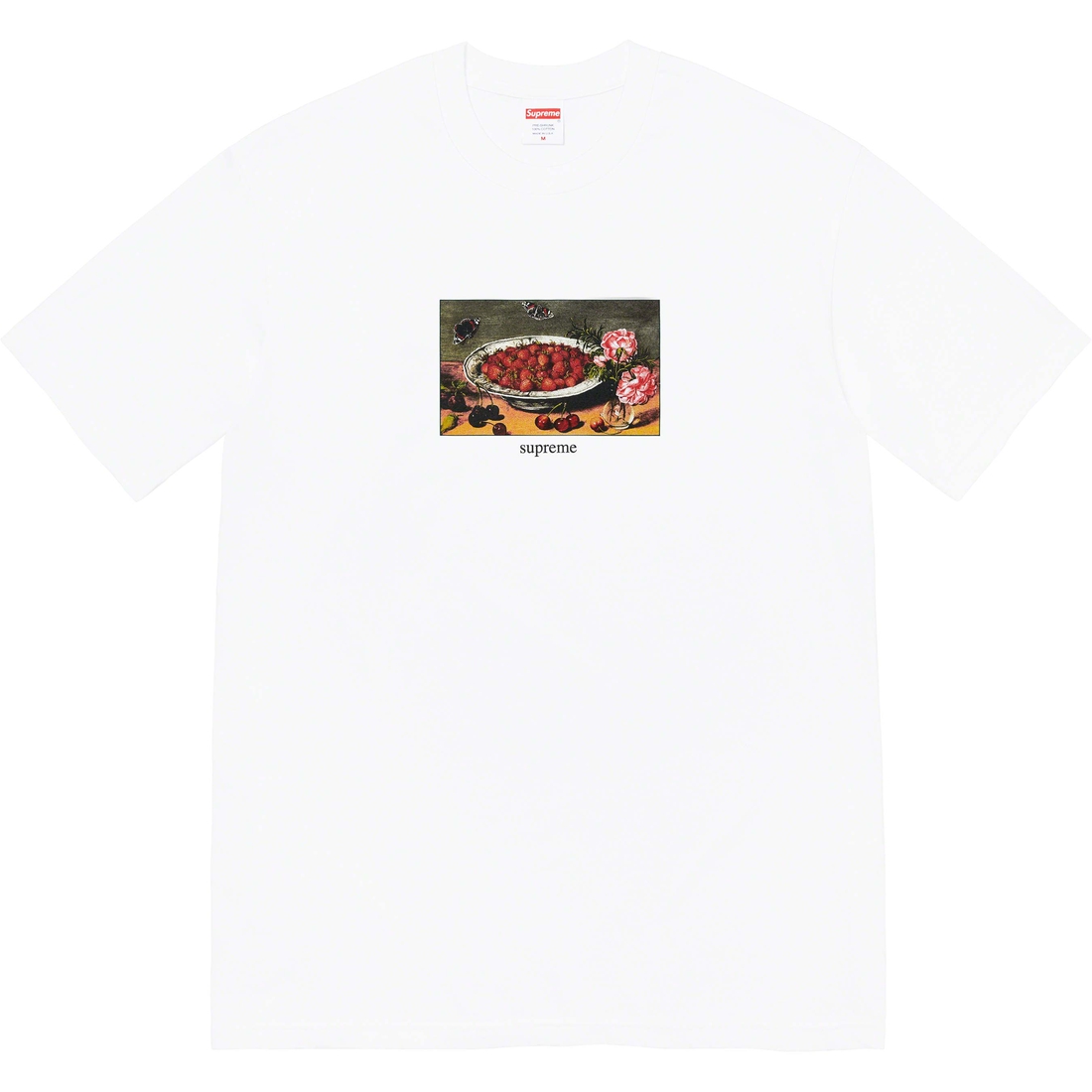 Details on Strawberries Tee White from spring summer
                                                    2023 (Price is $40)