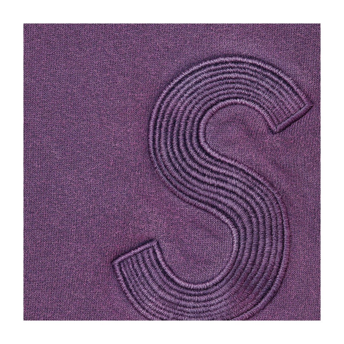 Details on Overdyed S Logo Hooded Sweatshirt Purple from spring summer
                                                    2023 (Price is $158)