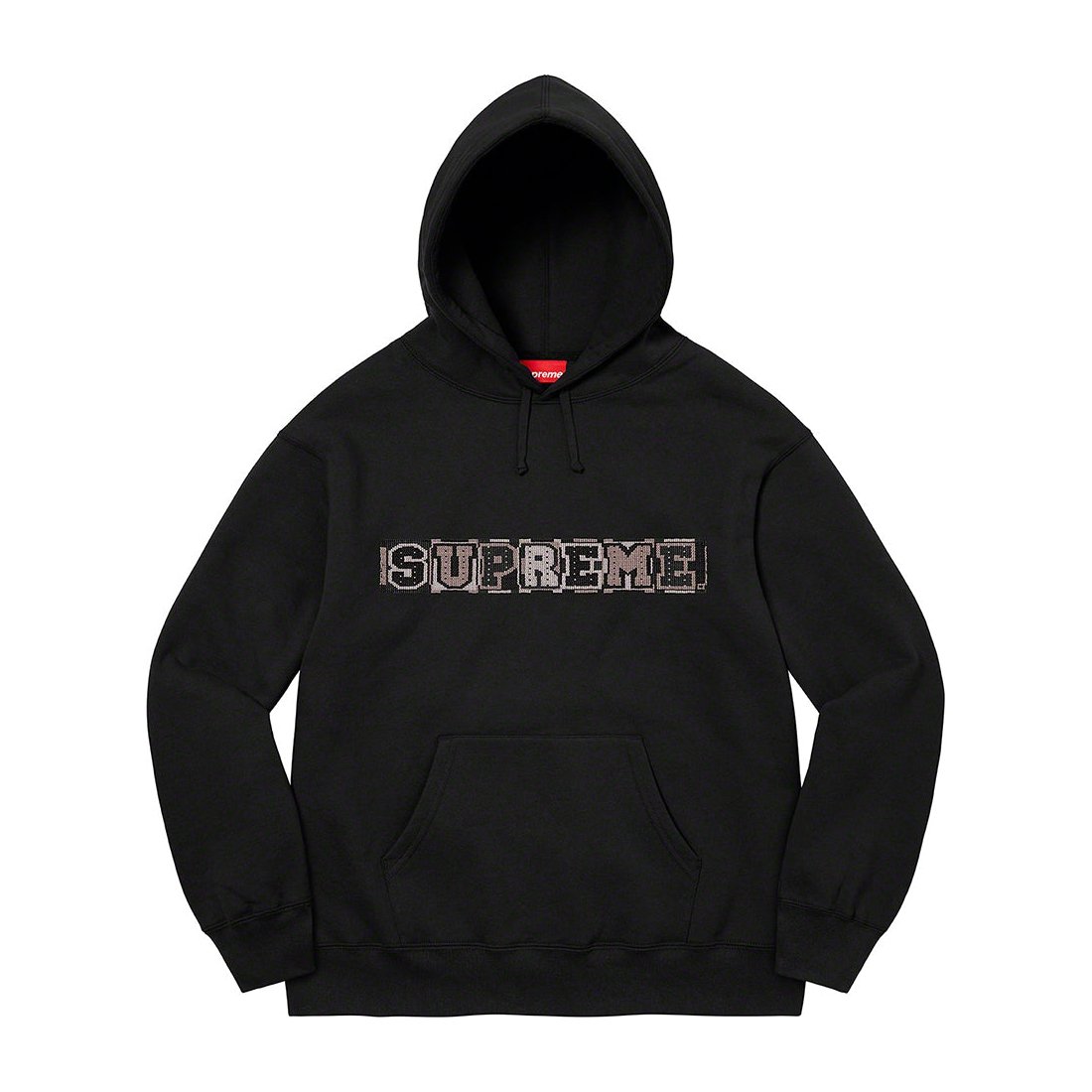 supreme hoodie black and white