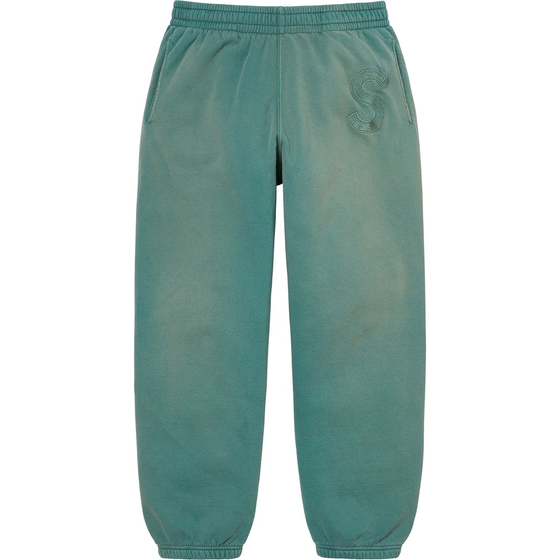 Details on Overdyed S Logo Sweatpant Teal from spring summer 2023 (Price is $158)