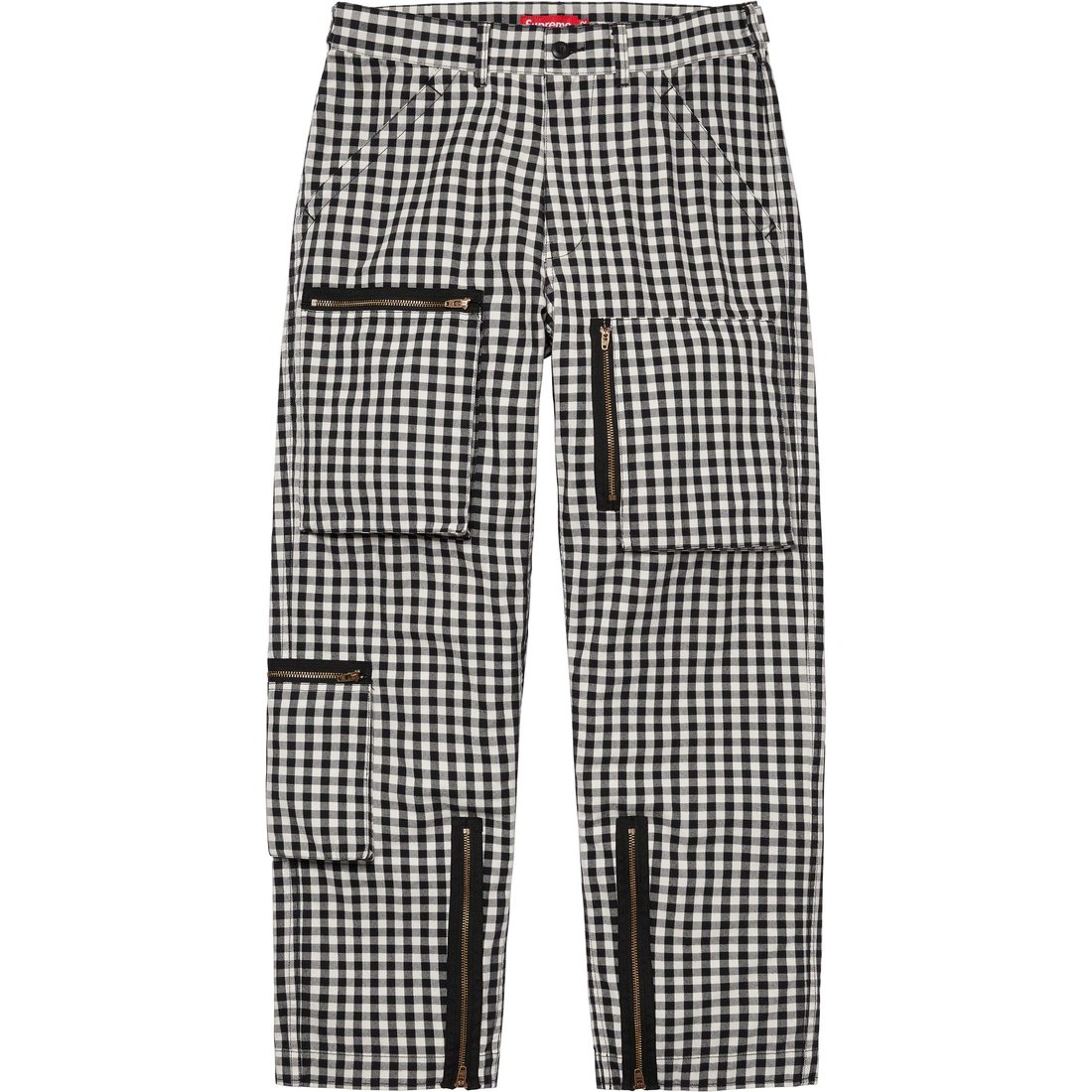 Details on Gingham Flight Pant Black from spring summer 2023 (Price is $168)