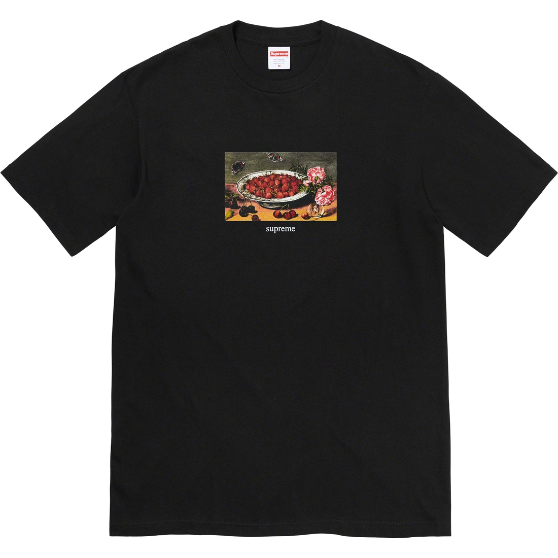 Details on Strawberries Tee Black from spring summer
                                                    2023 (Price is $40)