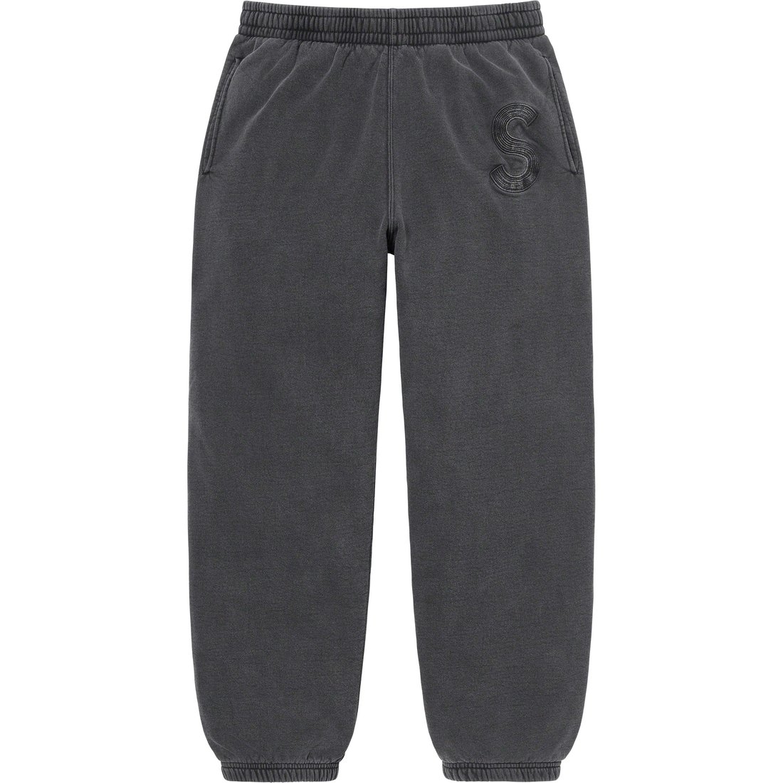 Details on Overdyed S Logo Sweatpant Black from spring summer 2023 (Price is $158)