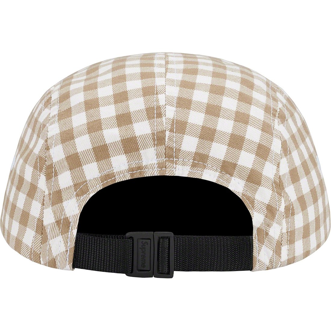 Details on Gingham Camp Cap Tan from spring summer
                                                    2023 (Price is $54)