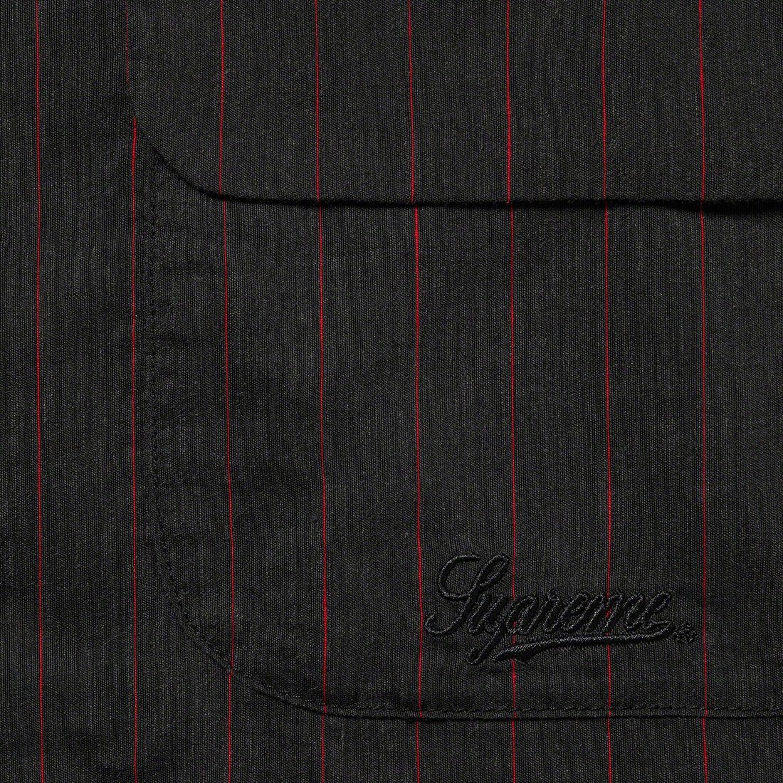 Details on Pinstripe Linen Shirt Black from spring summer 2023 (Price is $138)