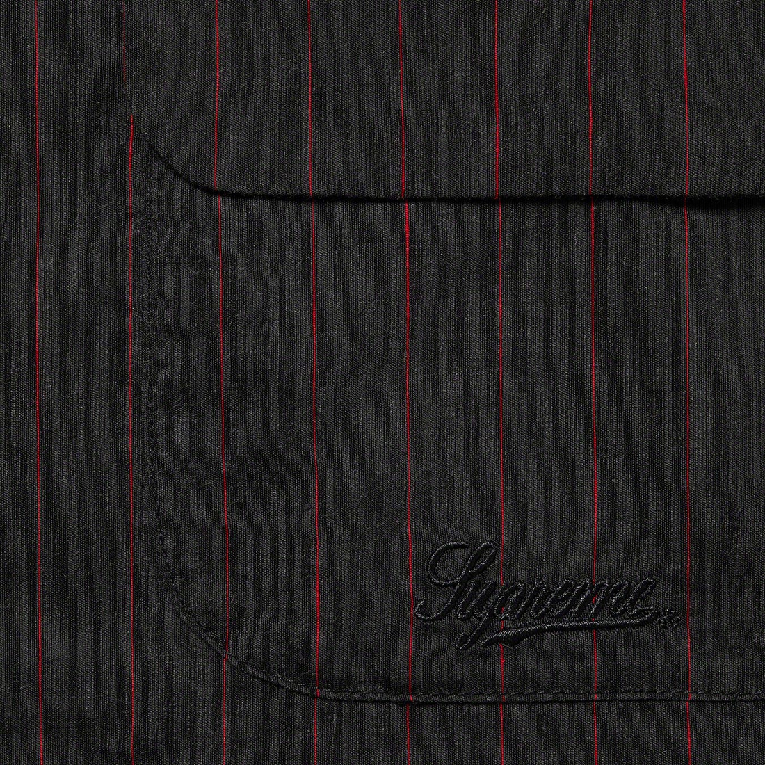 Details on Pinstripe Linen Shirt Black from spring summer
                                                    2023 (Price is $138)