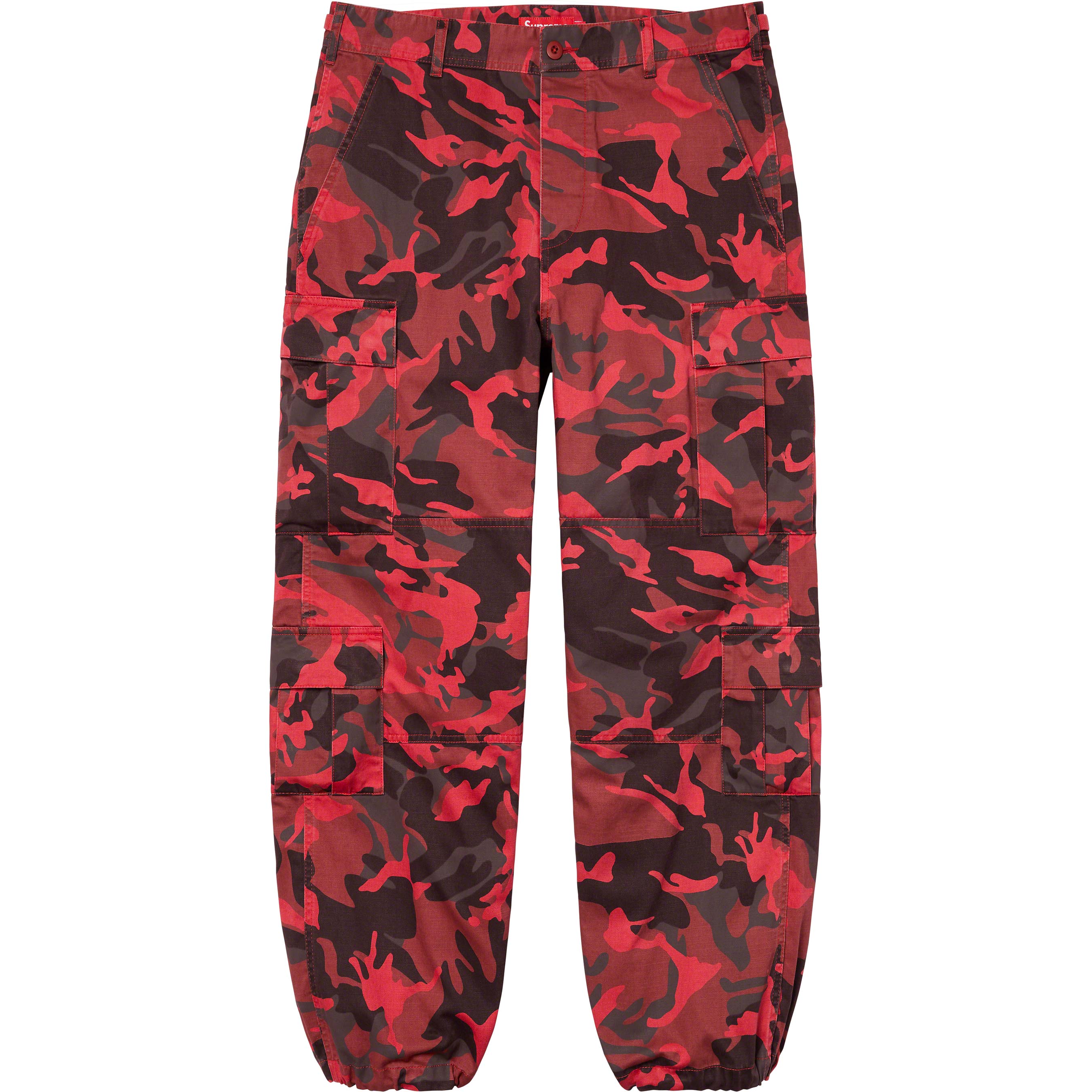 Supreme Camo Cargo Pants Red