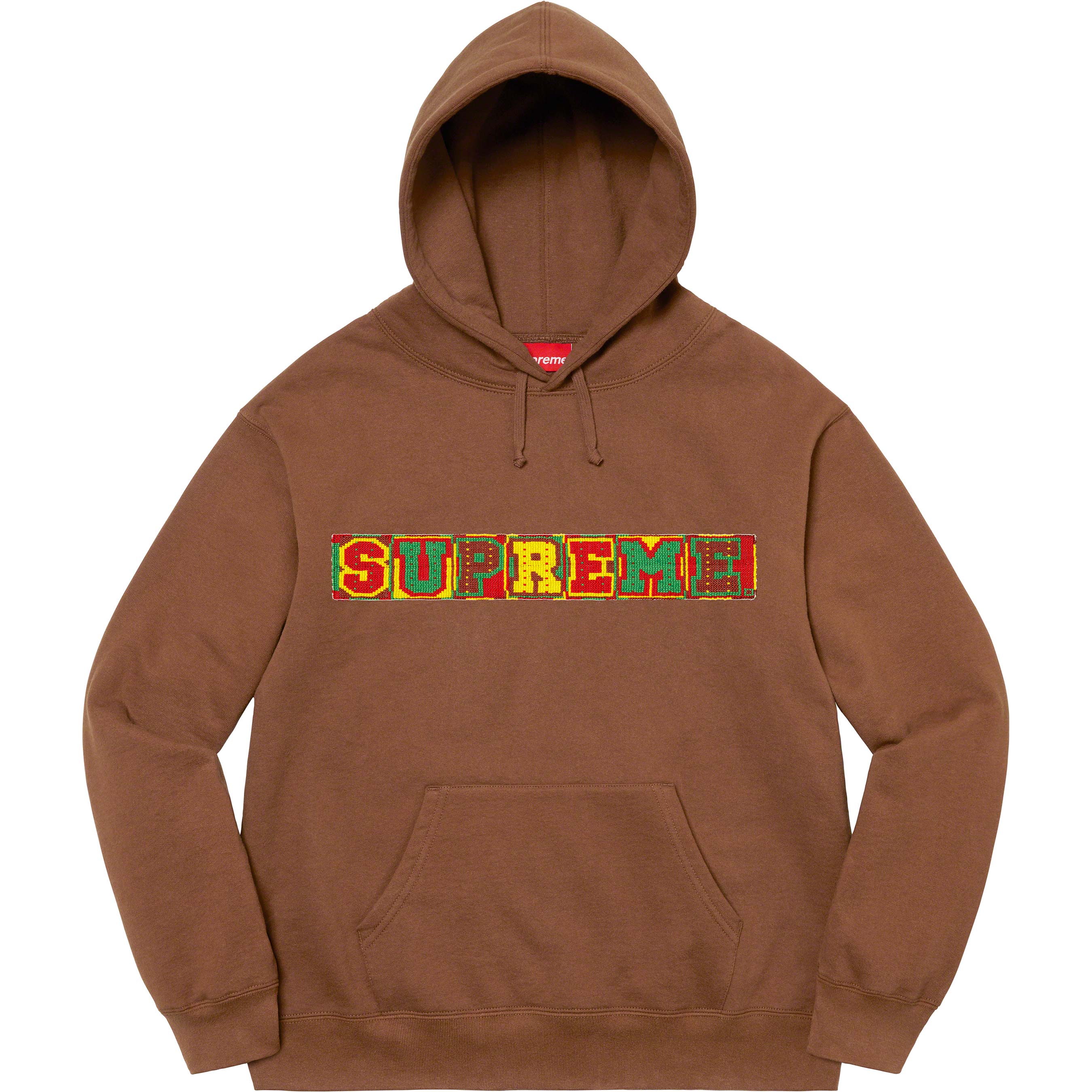 SUPREME BEADED HOODED SWEATSHIRT BLACK SS22 - Multi Check Shirt