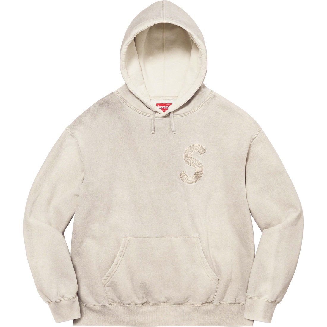 Details on Overdyed S Logo Hooded Sweatshirt Natural from spring summer
                                                    2023 (Price is $158)