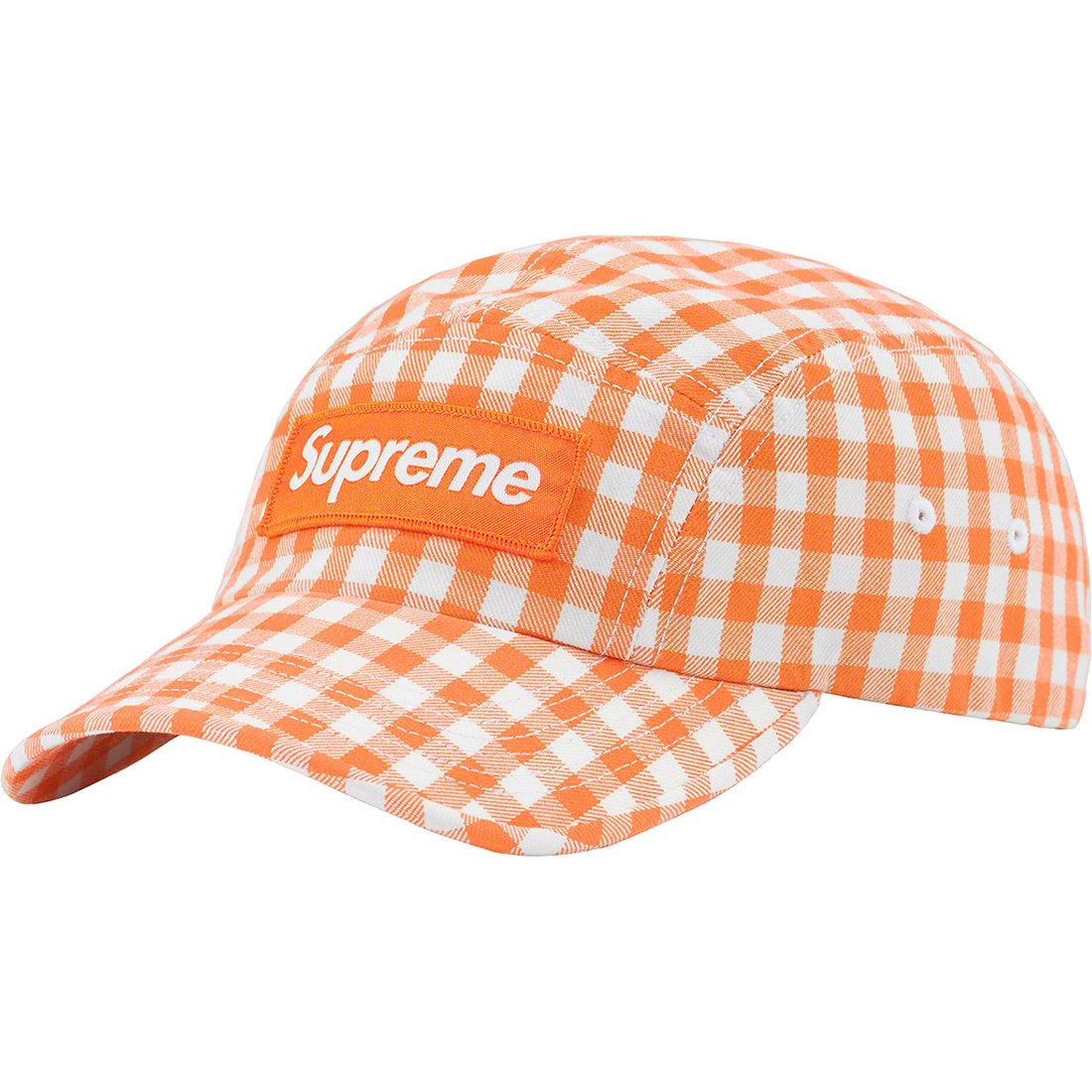 Details on Gingham Camp Cap Orange from spring summer
                                                    2023 (Price is $54)