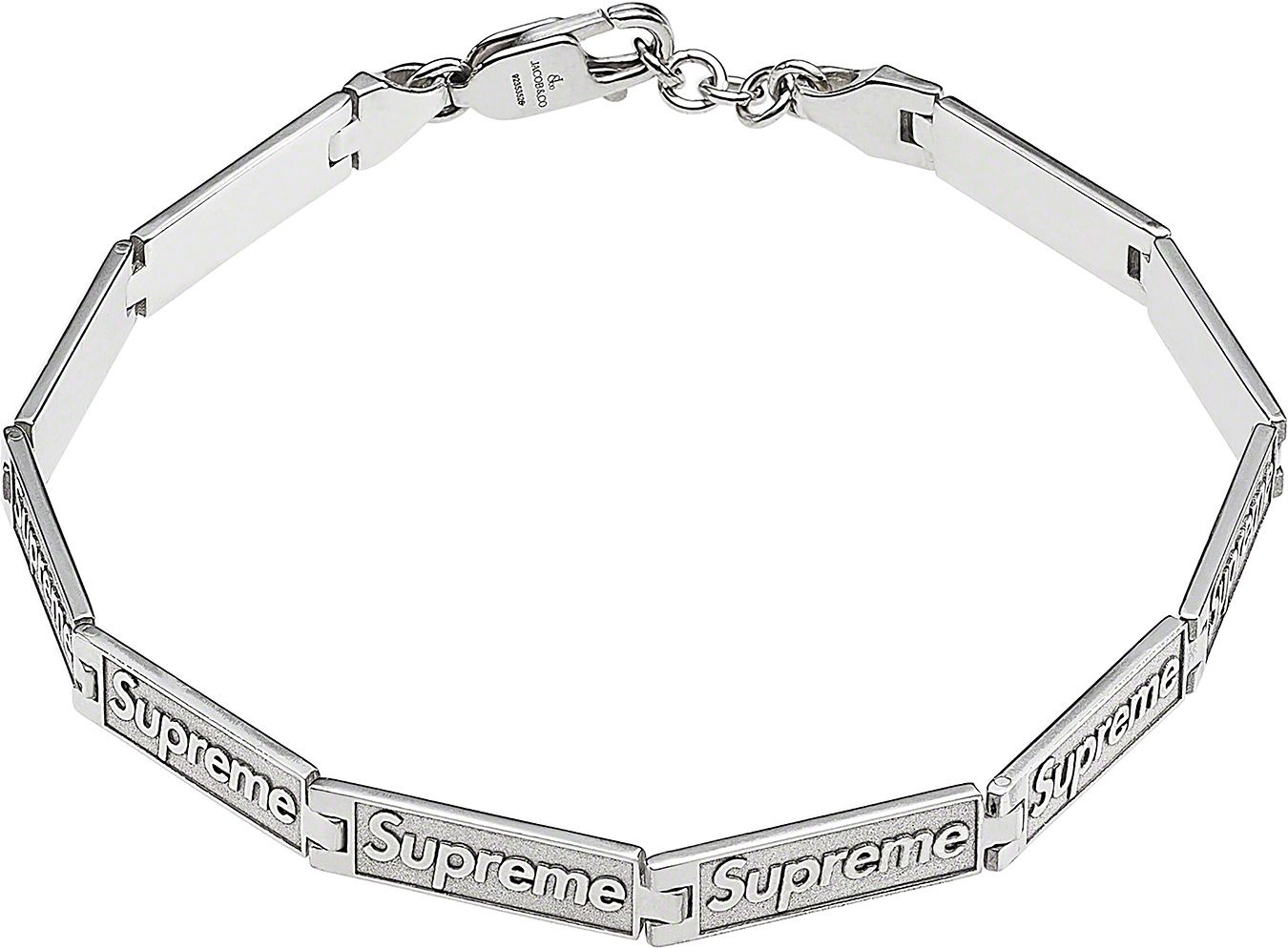 Jacob & Co Logo Link Bracelet (Sterling Silver) - spring summer 