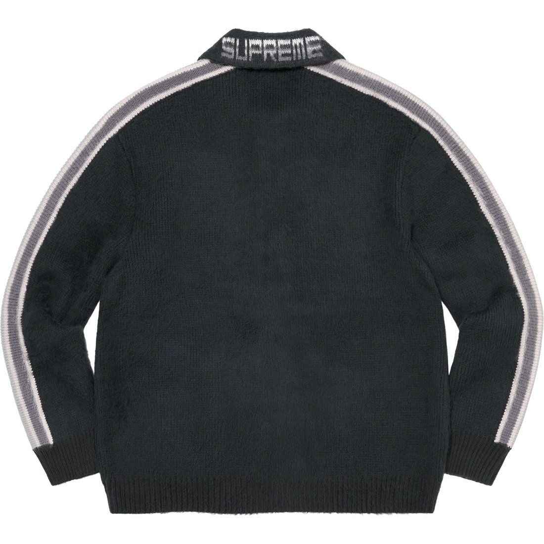 Details on Sleeve Stripe Zip Up Sweater Black from spring summer
                                                    2023 (Price is $188)