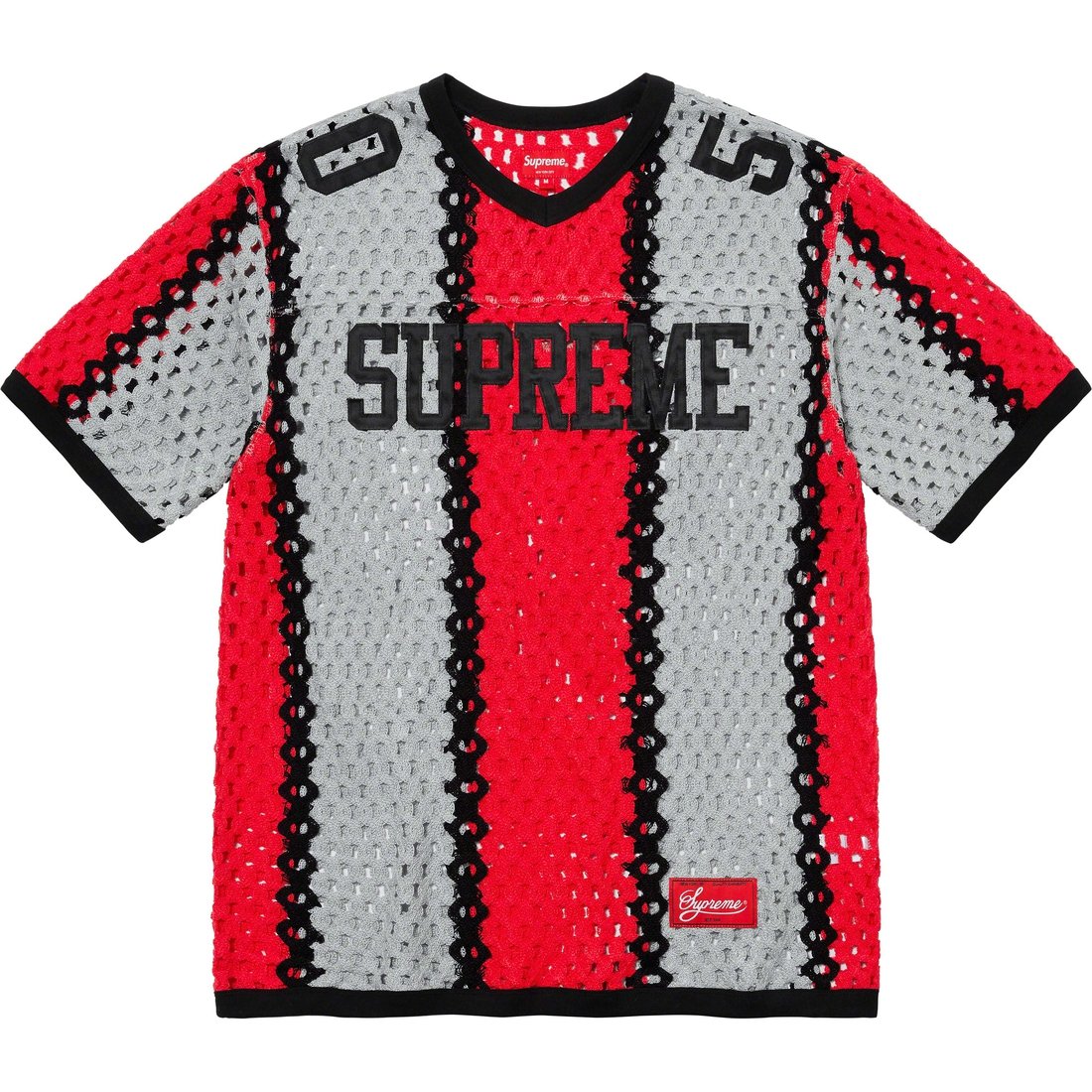 Details on Crochet Football Jersey Black from spring summer
                                                    2023 (Price is $148)