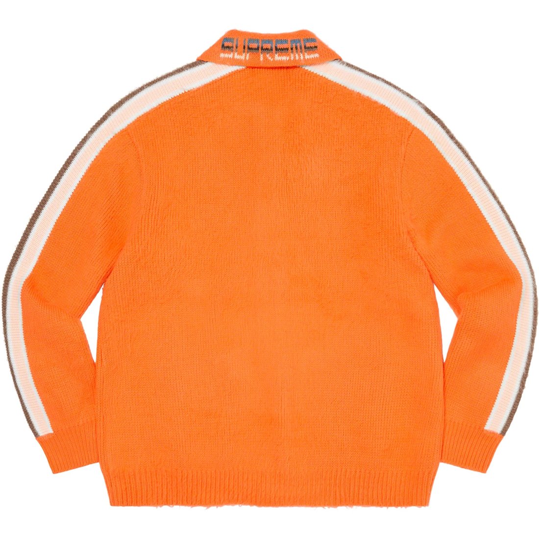 Details on Sleeve Stripe Zip Up Sweater Orange from spring summer
                                                    2023 (Price is $188)