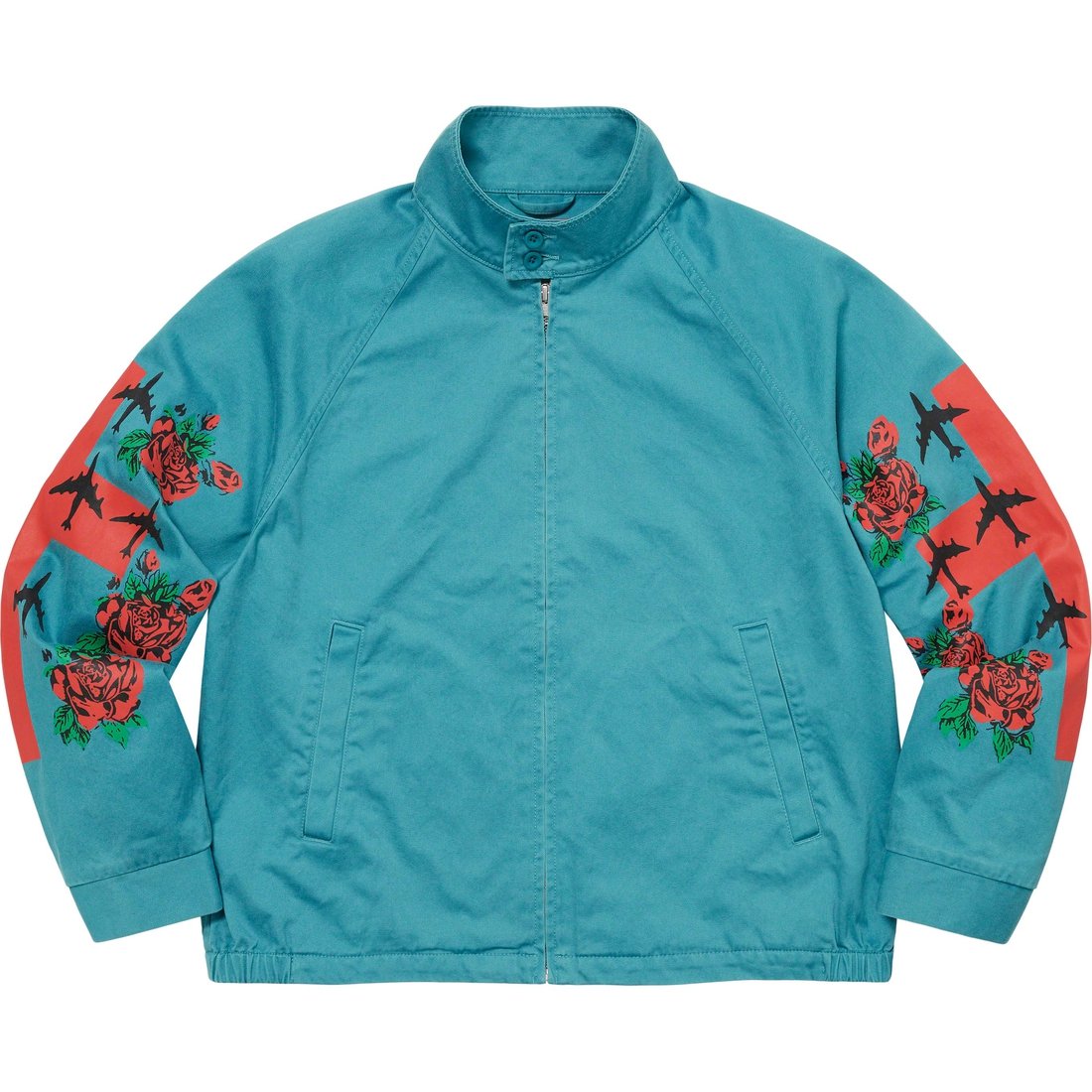 Details on Destruction of Purity Harrington Jacket Teal from spring summer
                                                    2023 (Price is $238)