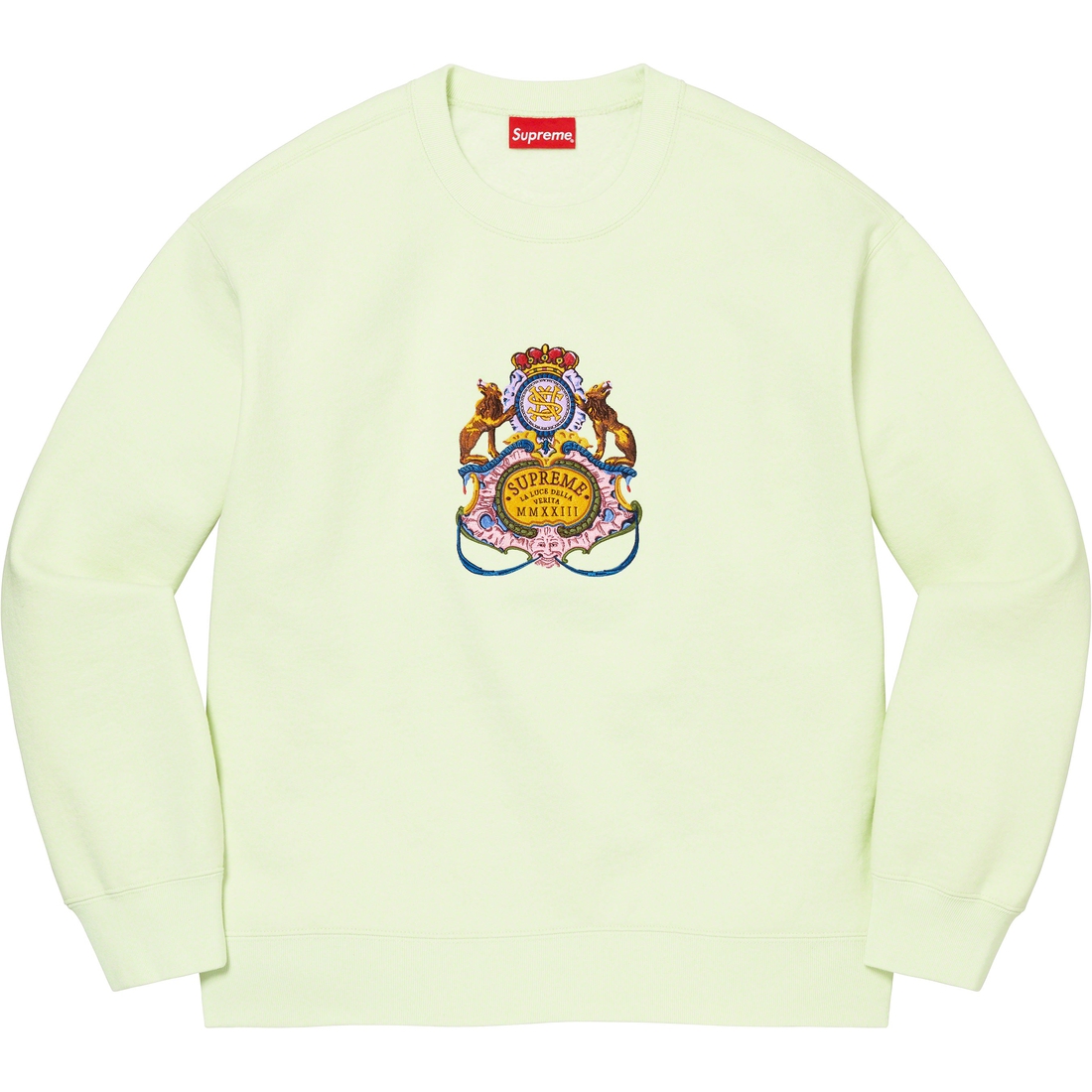 Details on Crest Crewneck Light Green from spring summer
                                                    2023 (Price is $158)