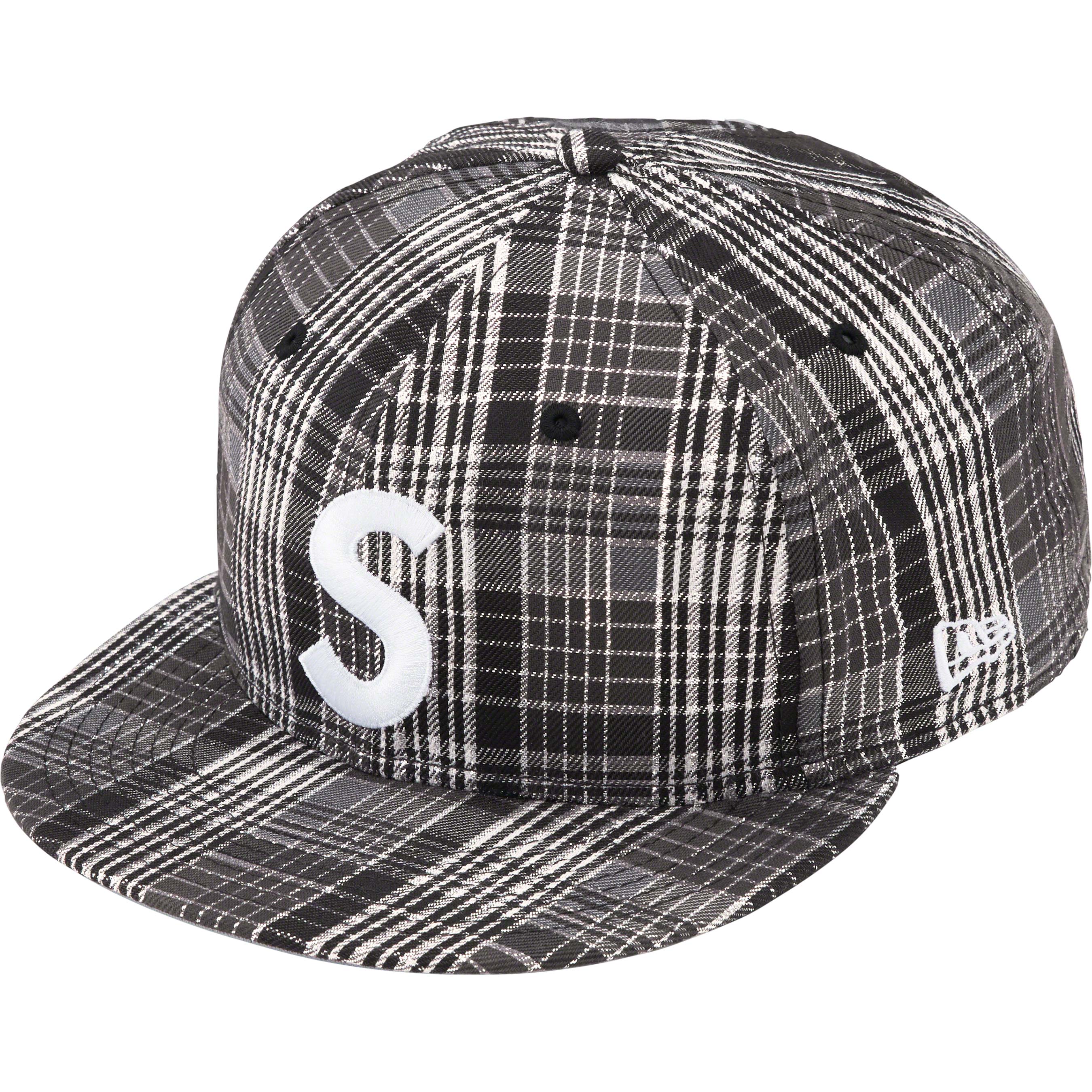 Supreme Metallic Plaid S Logo New Era 茶