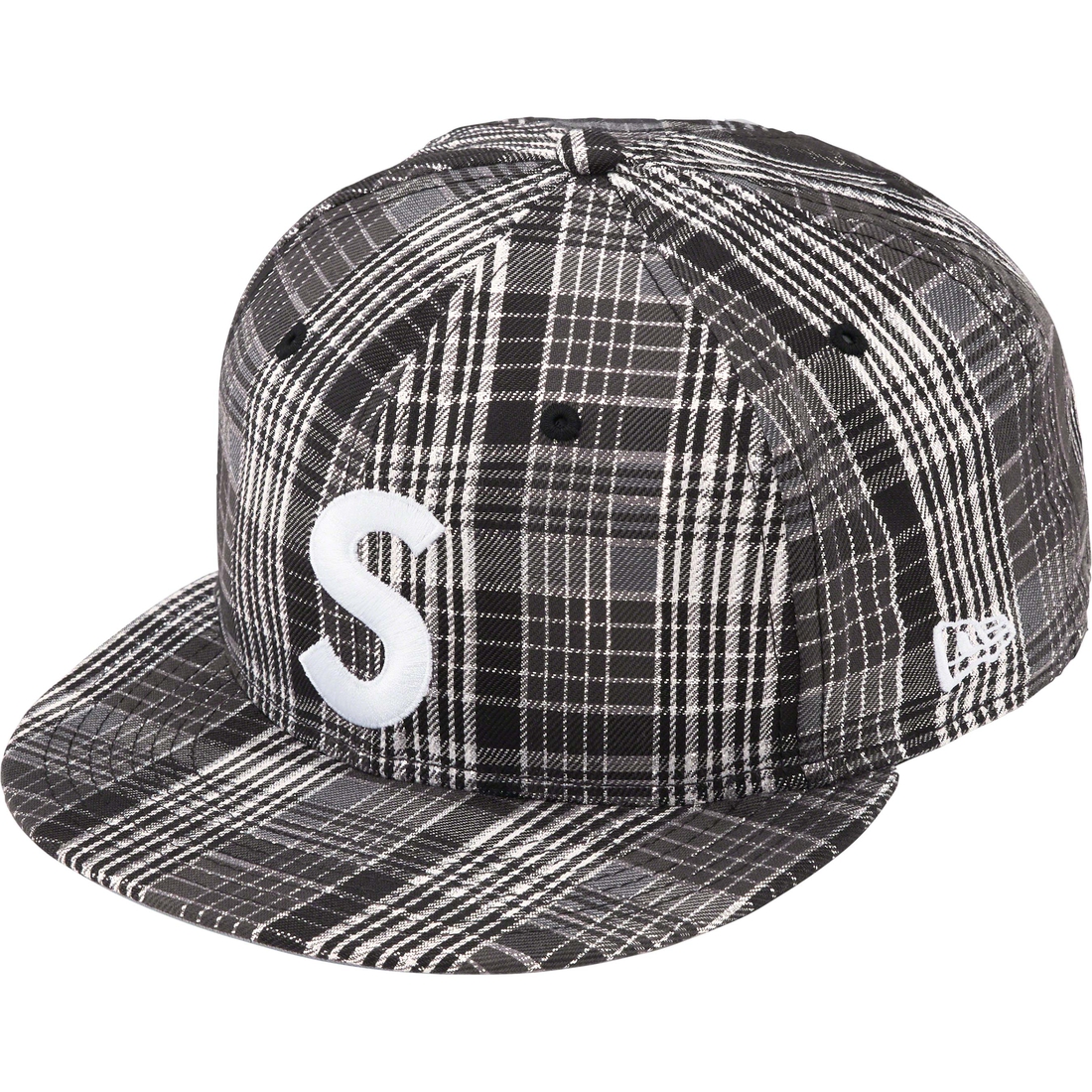 Details on Metallic Plaid S Logo New Era Black from spring summer
                                                    2023 (Price is $50)