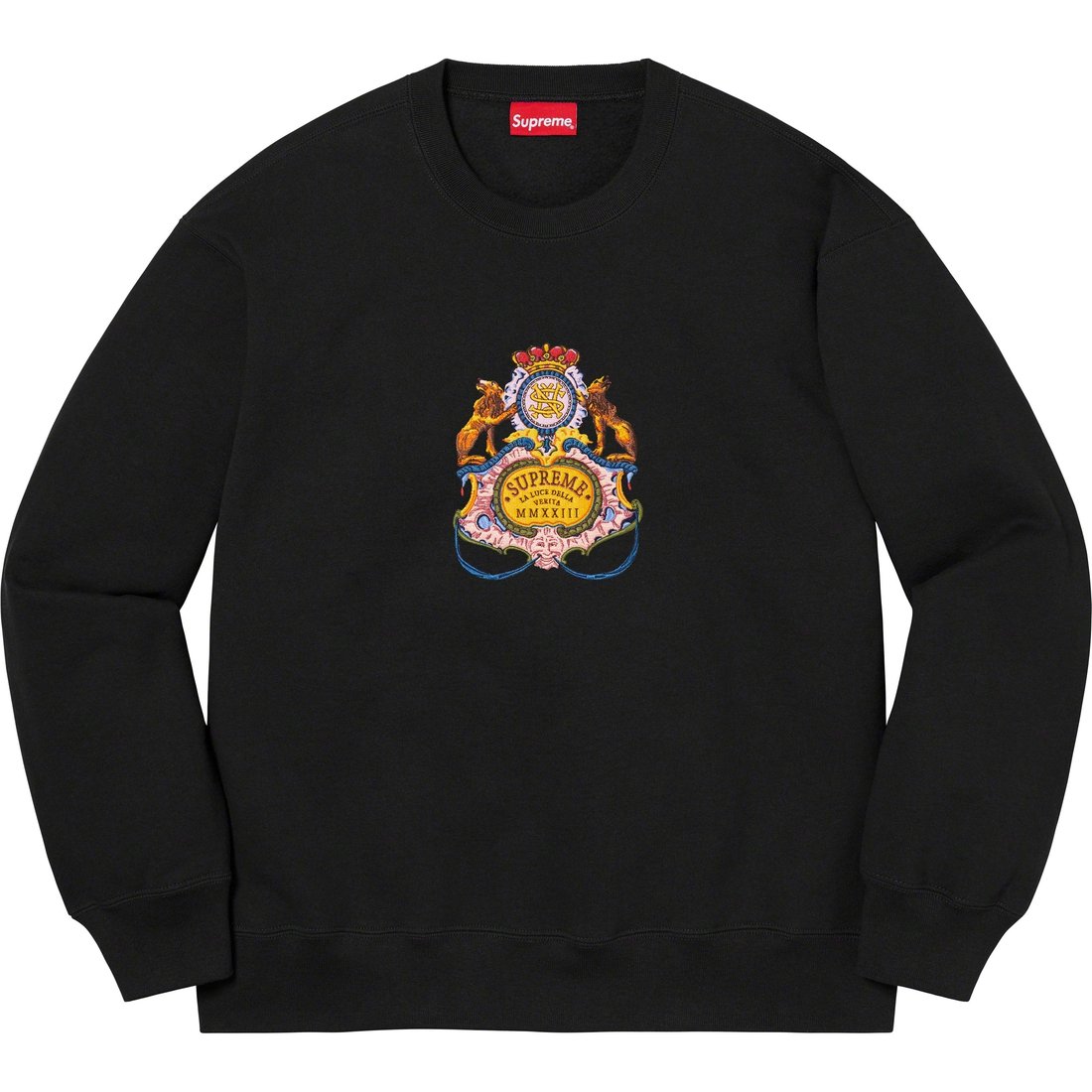 Details on Crest Crewneck Black from spring summer
                                                    2023 (Price is $158)