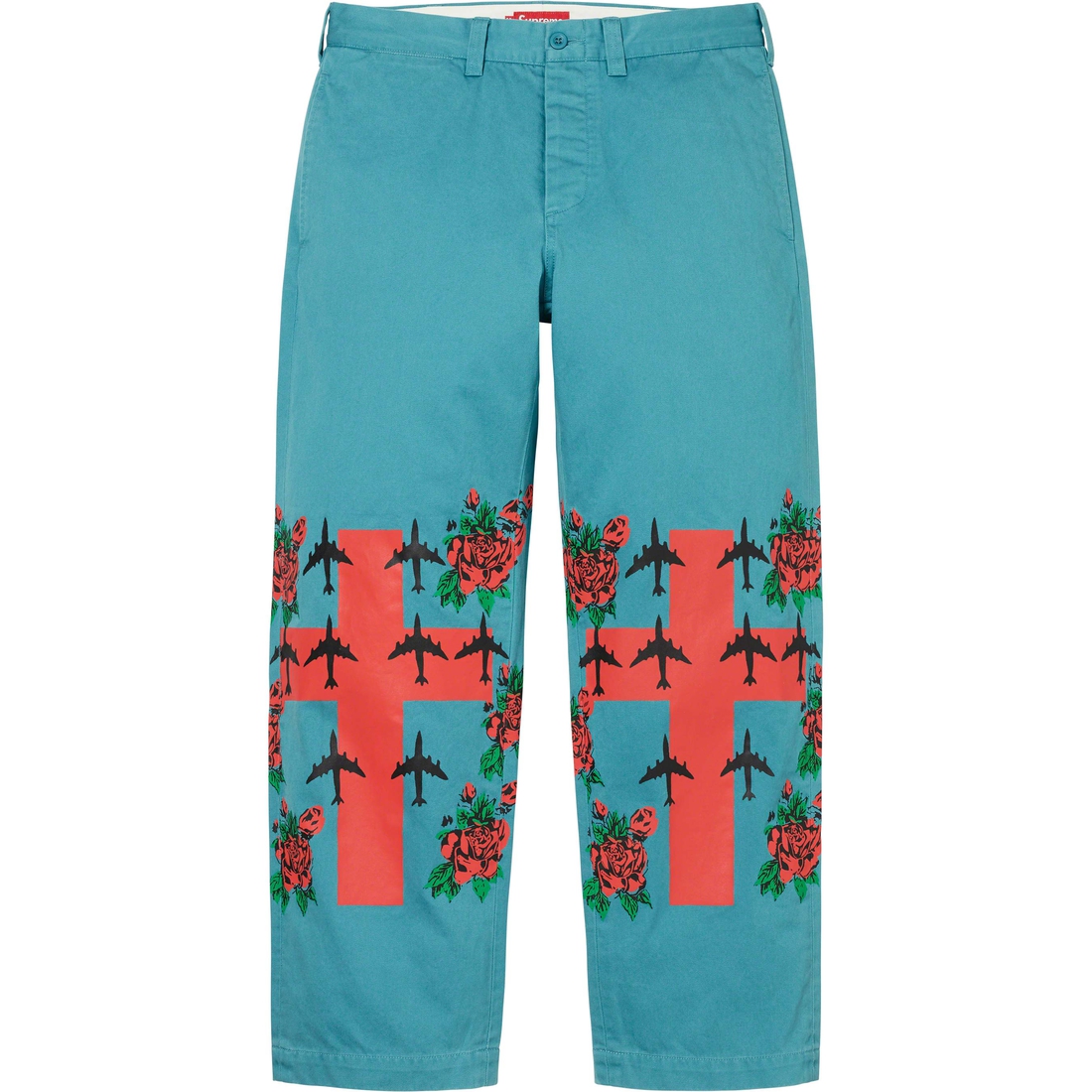 Details on Destruction of Purity Chino Pant Teal from spring summer 2023 (Price is $198)
