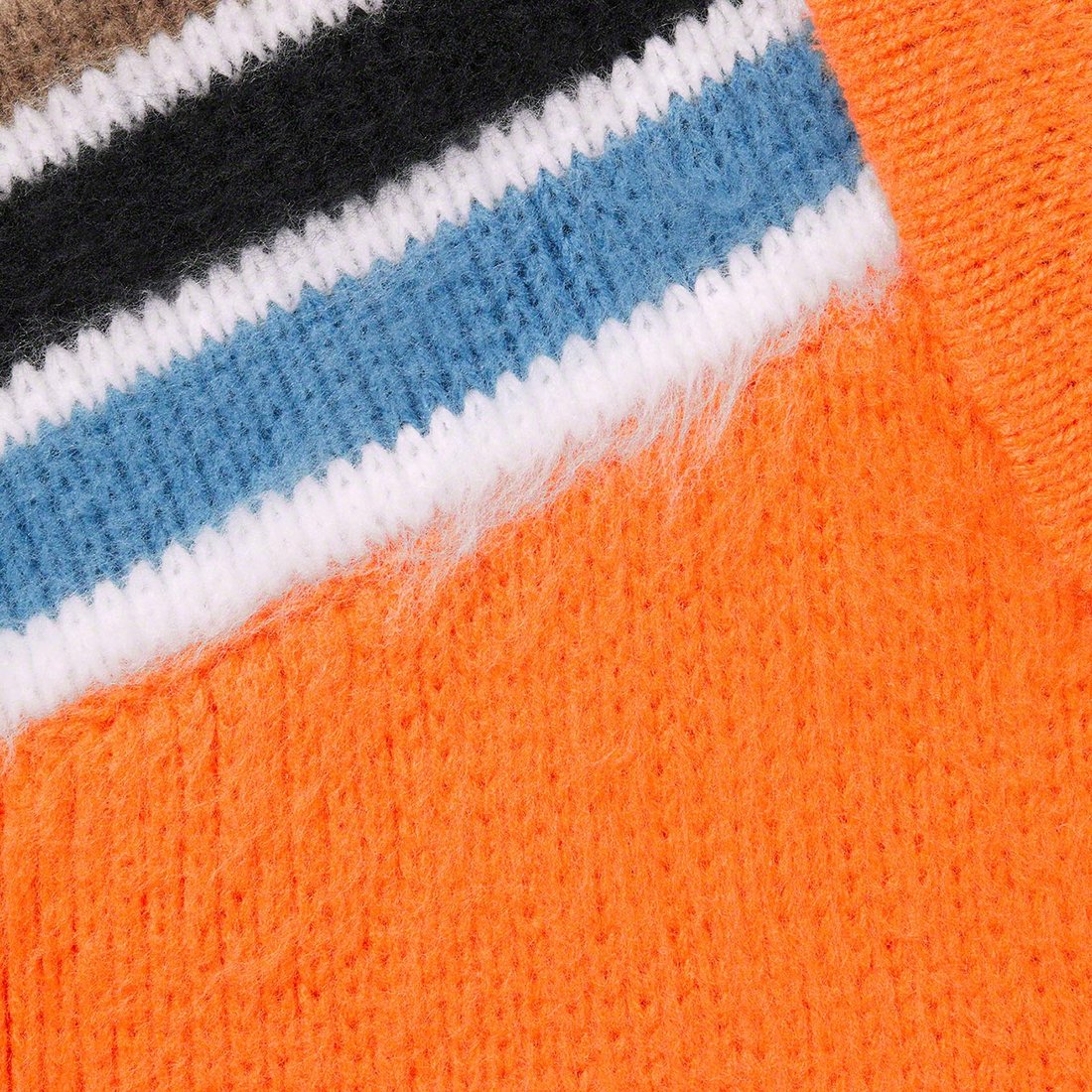 Details on Sleeve Stripe Zip Up Sweater Orange from spring summer
                                                    2023 (Price is $188)