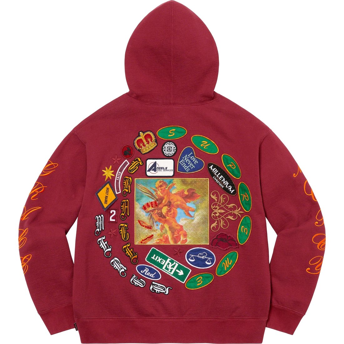 Details on Patches Spiral Hooded Sweatshirt Cardinal from spring summer
                                                    2023 (Price is $178)