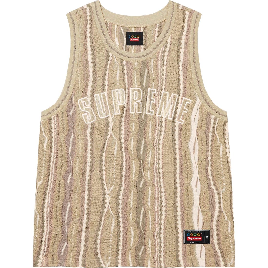 Details on Supreme Coogi Basketball Jersey Tan from spring summer
                                                    2023 (Price is $178)