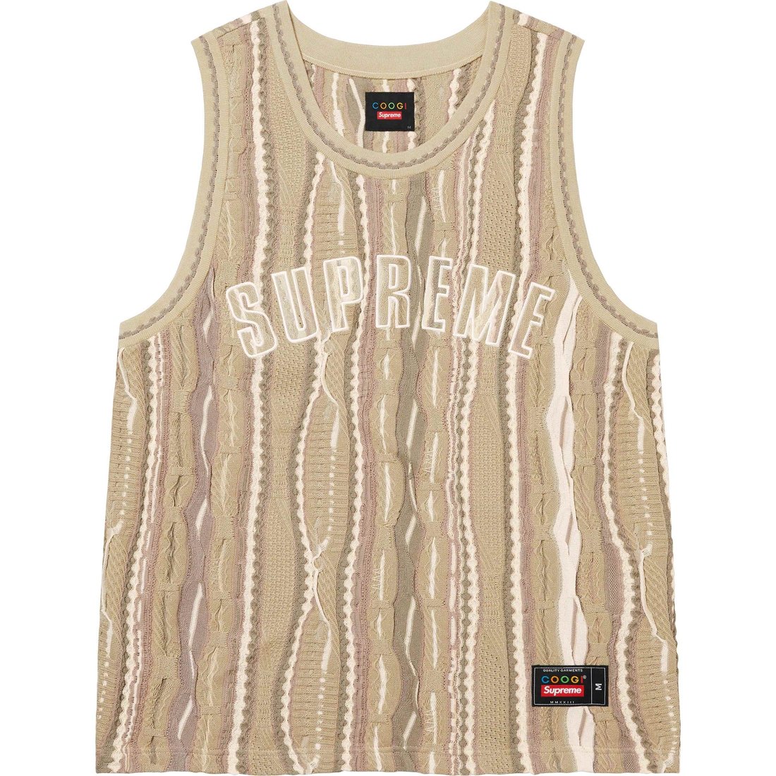 Details on Supreme Coogi Basketball Jersey Tan from spring summer 2023 (Price is $178)