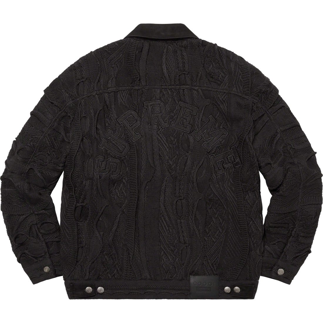 Details on Supreme Coogi Trucker Jacket Black from spring summer
                                                    2023 (Price is $368)