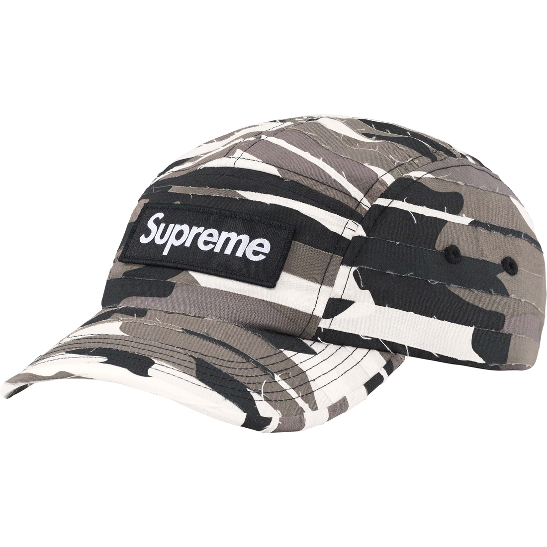 Details on Layered Camo Camp Cap White from spring summer 2023 (Price is $54)