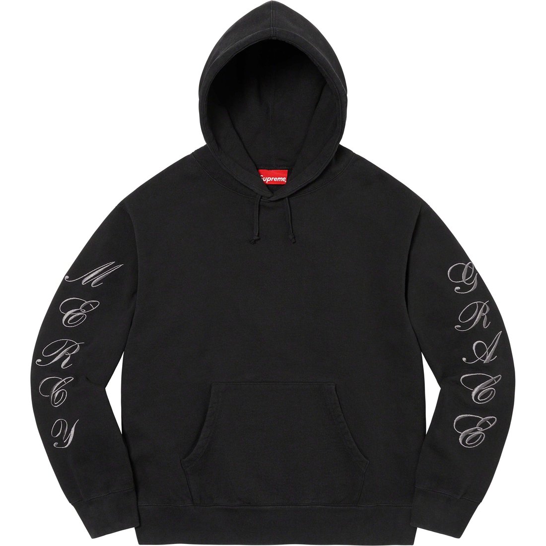 Details on Patches Spiral Hooded Sweatshirt Black from spring summer 2023 (Price is $178)