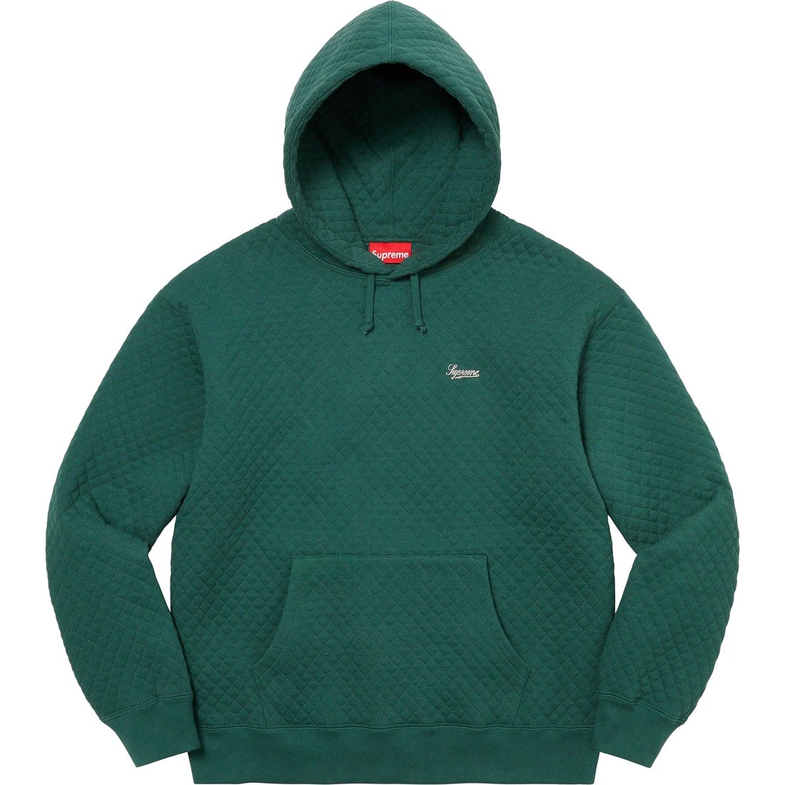 Details on Micro Quilted Hooded Sweatshirt Dark Pine from spring summer
                                                    2023 (Price is $178)