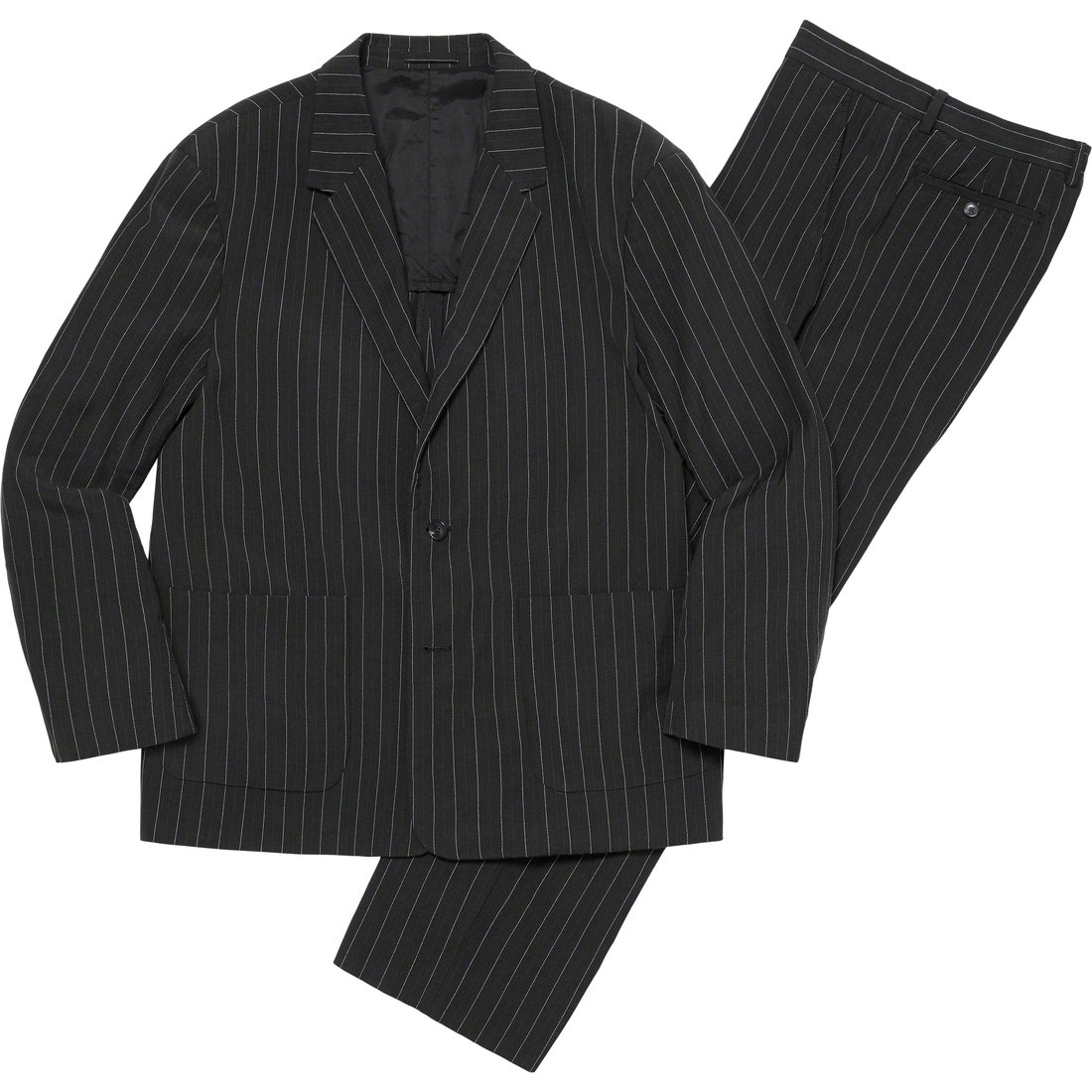 Details on Lightweight Pinstripe Suit Black from spring summer
                                                    2023 (Price is $598)