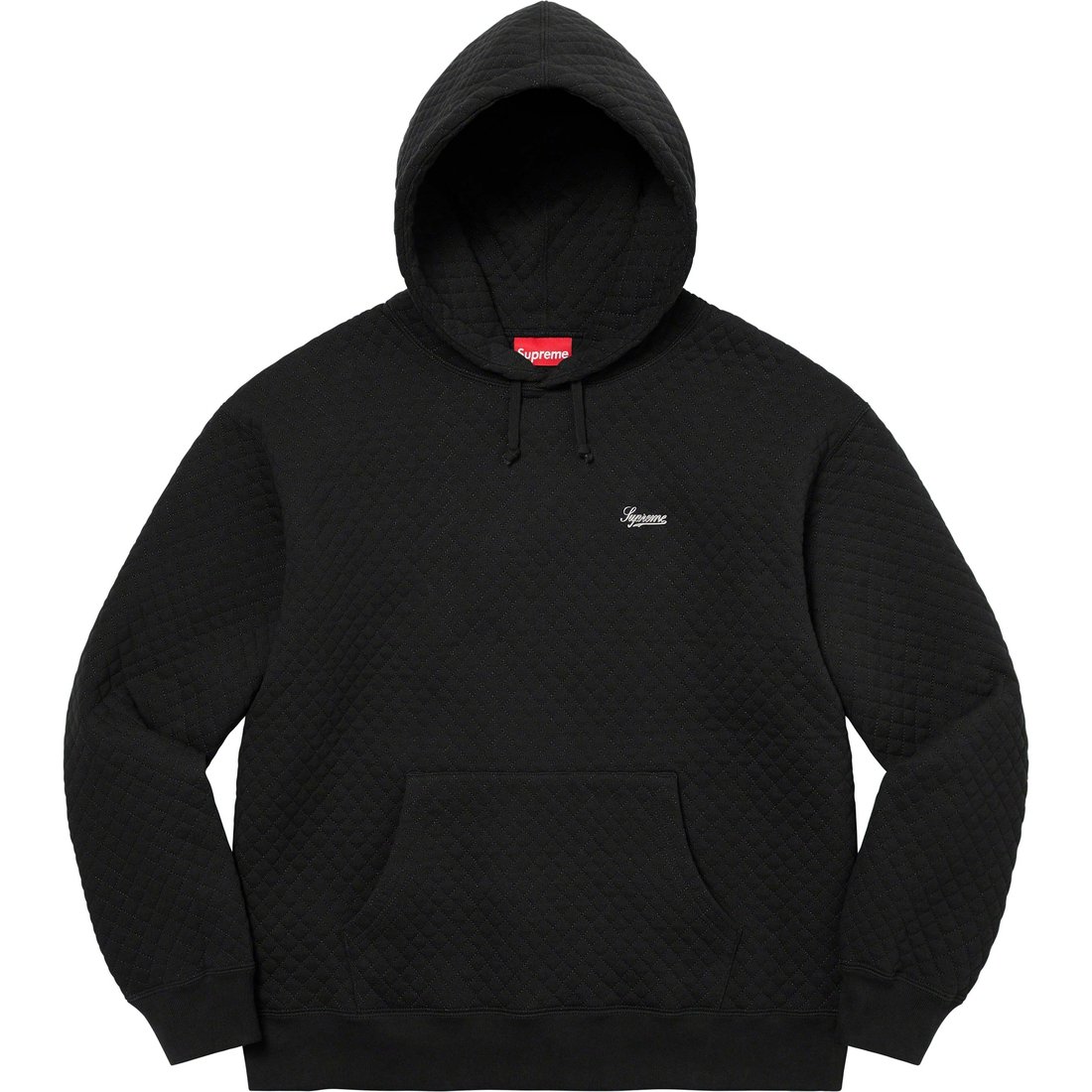 Details on Micro Quilted Hooded Sweatshirt Black from spring summer
                                                    2023 (Price is $178)